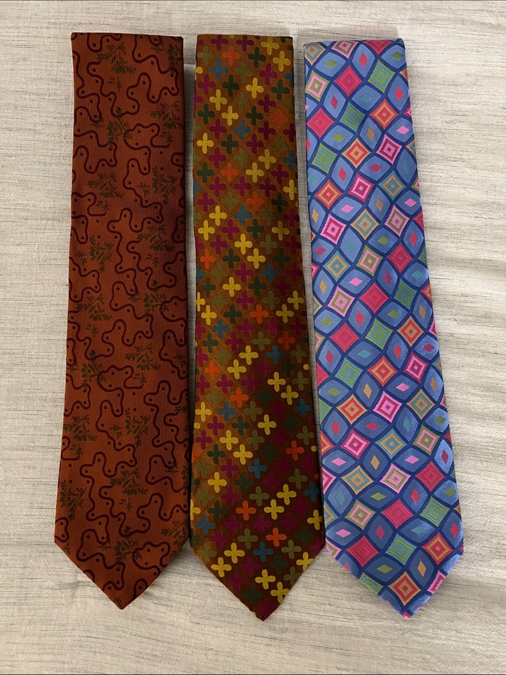 Holland & Sherry London 1836 | Set of 3 All Silk Vintage Men's Neckties